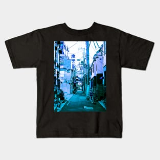 Tokyo Japan Alleyway Vaporwave Glitch Art Kids T-Shirt